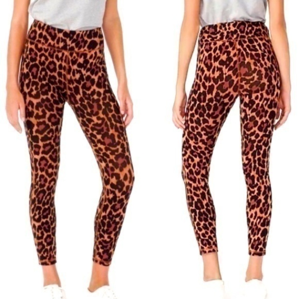 NWOT J crew weekend 7/8 high-rise leggings in leopard Slim fit 25" inseam XXS